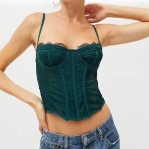 Dark Green Urban Outfitters Corset